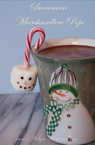 Snowman Marshmallow Pops