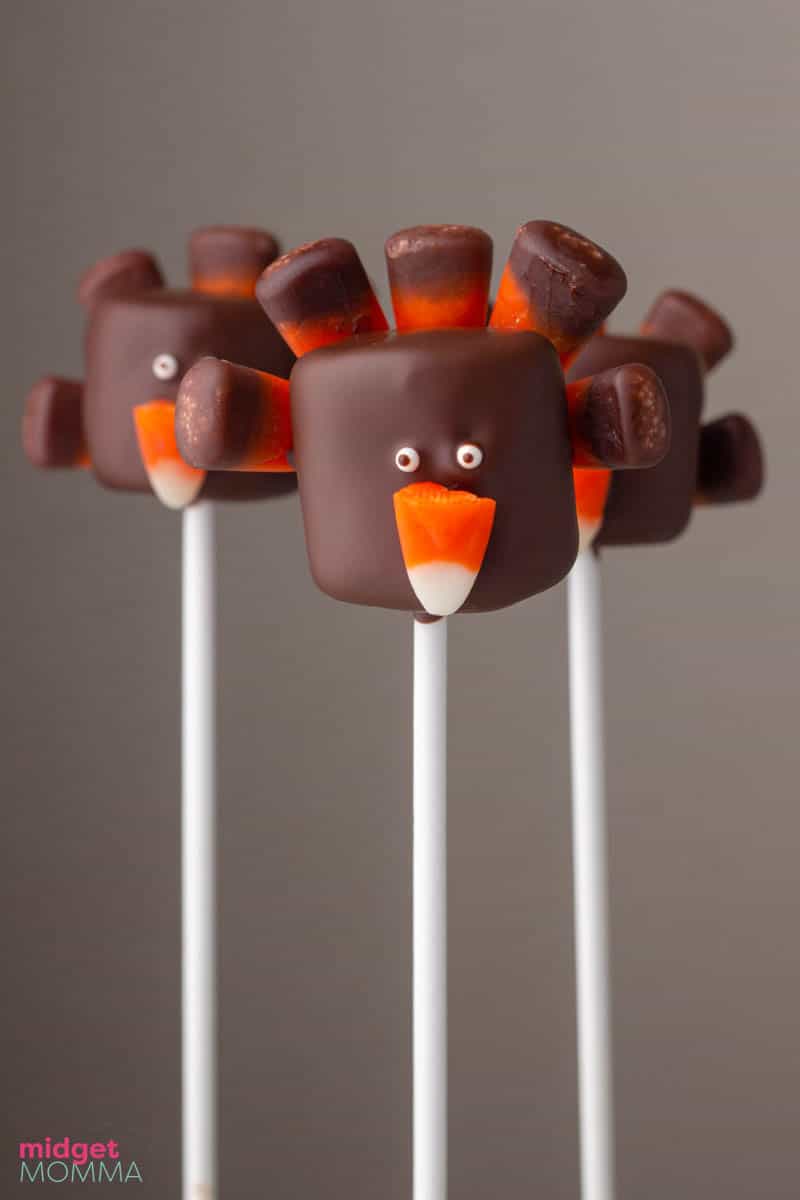 Thanksgiving Turkey Marshmallow Pops