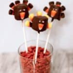 Chocolate Dipped Turkey Marshmallow Pops