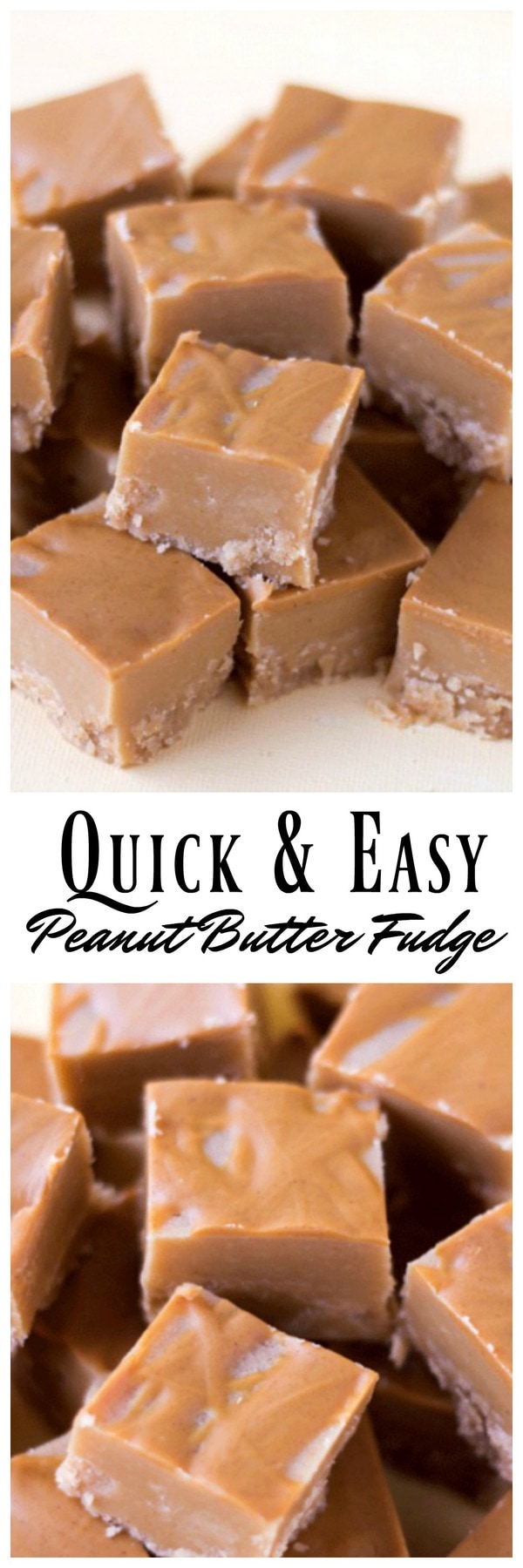 This easy Peanut Butter Fudge recipe is my favorite one to make! An Easy peanut butter fudge, that is so easy no one can mess it up! With only 4 ingredients this peanut butter fudge is the easiest fudge to make! #PeanutButter #Fudge #PeanutButterFudge