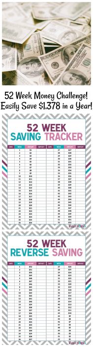 52 week money saving challenge easily way to save money all year money saving tracker