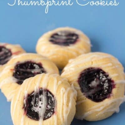 If you are looking for an easy thumbprint cookie recipe then you are in luck! These Blueberry thumbprint cookies are so easy to make! #blueberry #ThumbprintCookies #BlueberryCookie #Blueberrydessert #ThumbprintCookie