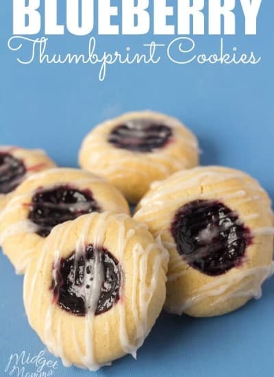 If you are looking for an easy thumbprint cookie recipe then you are in luck! These Blueberry thumbprint cookies are so easy to make! #blueberry #ThumbprintCookies #BlueberryCookie #Blueberrydessert #ThumbprintCookie