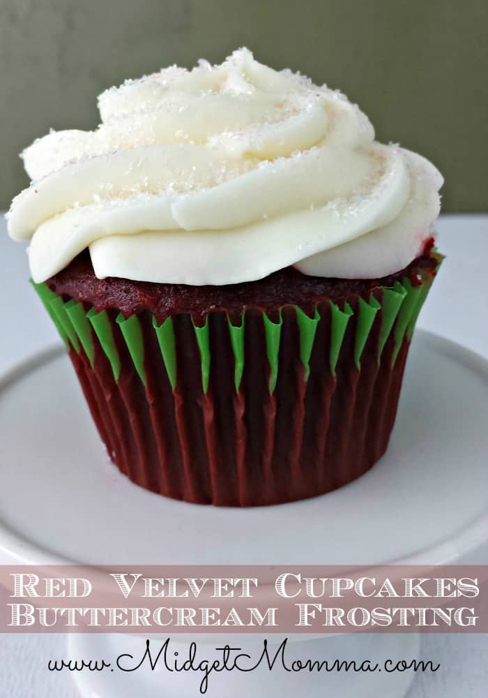 Red Velvet Cupcakes with Buttercream Frosting