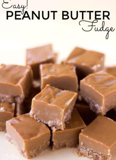 This easy Peanut Butter Fudge recipe is my favorite one to make! An Easy peanut butter fudge, that is so easy no one can mess it up! With only 4 ingredients this peanut butter fudge is the easiest fudge to make! #PeanutButter #Fudge #PeanutButterFudge