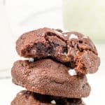 Salted Caramel Stuffed Double Chocolate Cookies