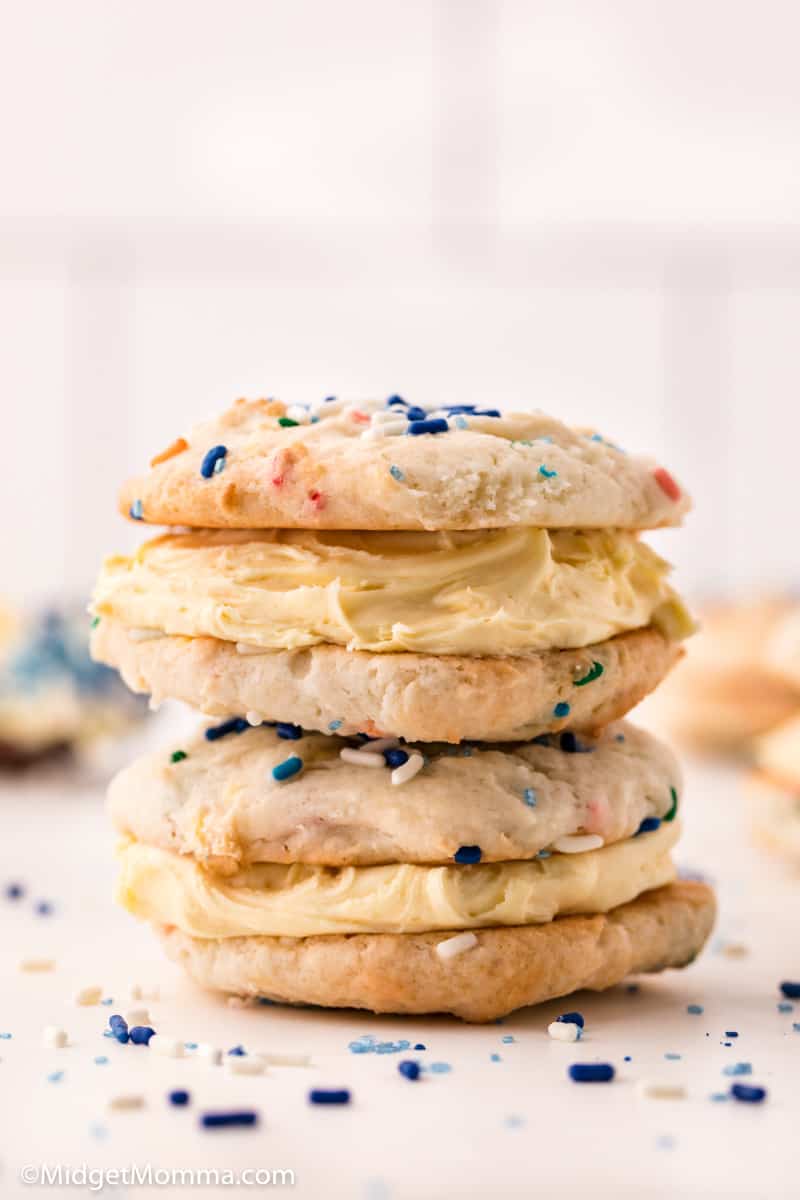 Funfetti Cake Mix Cookie Sandwiches Recipe
