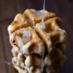 cinnamon waffles drizzled with icing