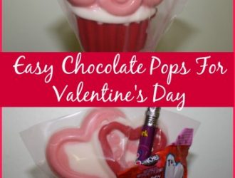 Easy Chocolate Pops For Valentine's Day are simple and they look great. You just need to heat up some different color white chocolate and mold it.