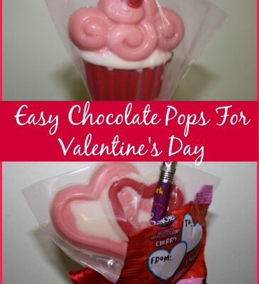 Easy Chocolate Pops For Valentine's Day are simple and they look great. You just need to heat up some different color white chocolate and mold it.