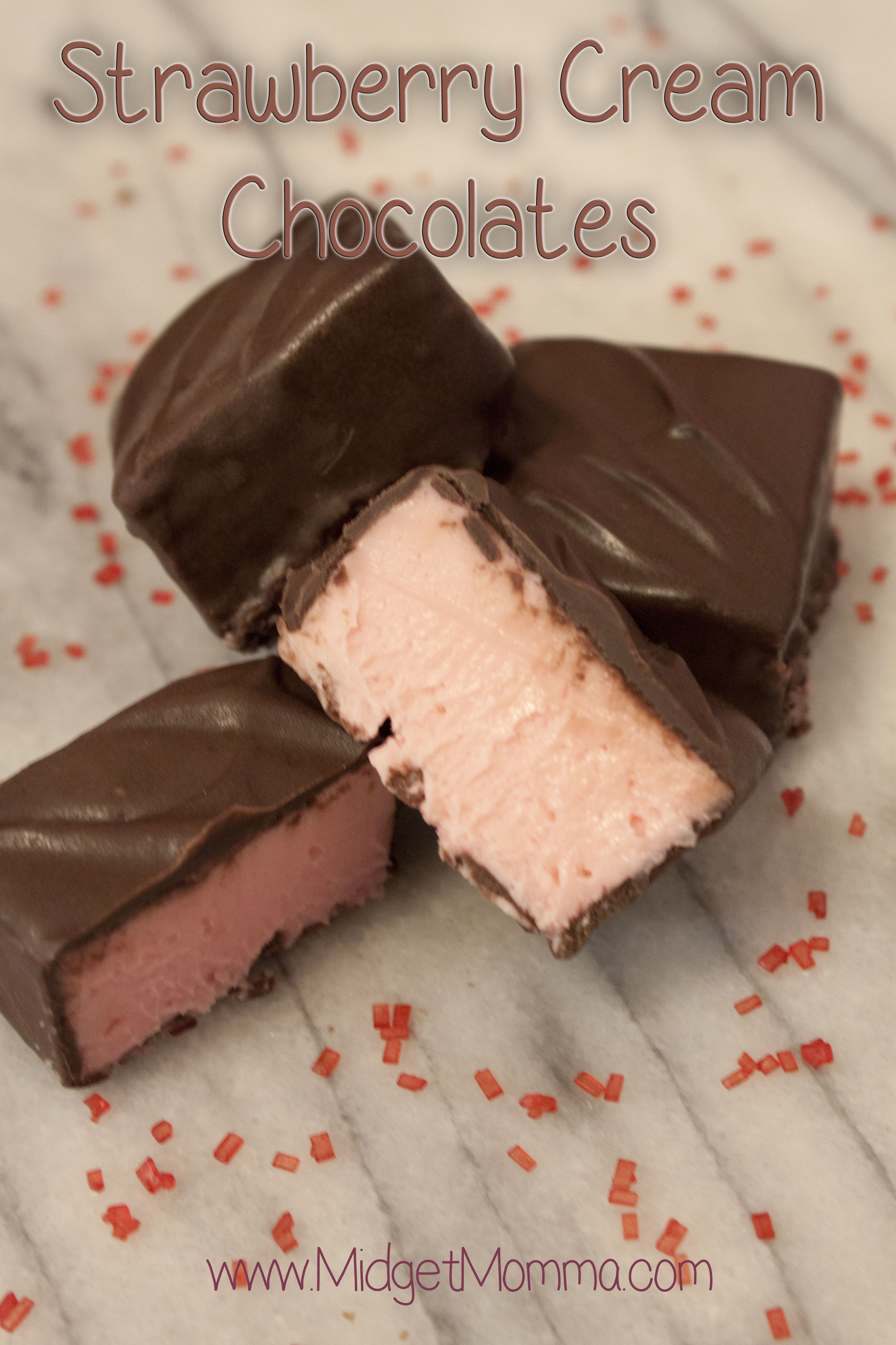 strawberry filled chocolate candy