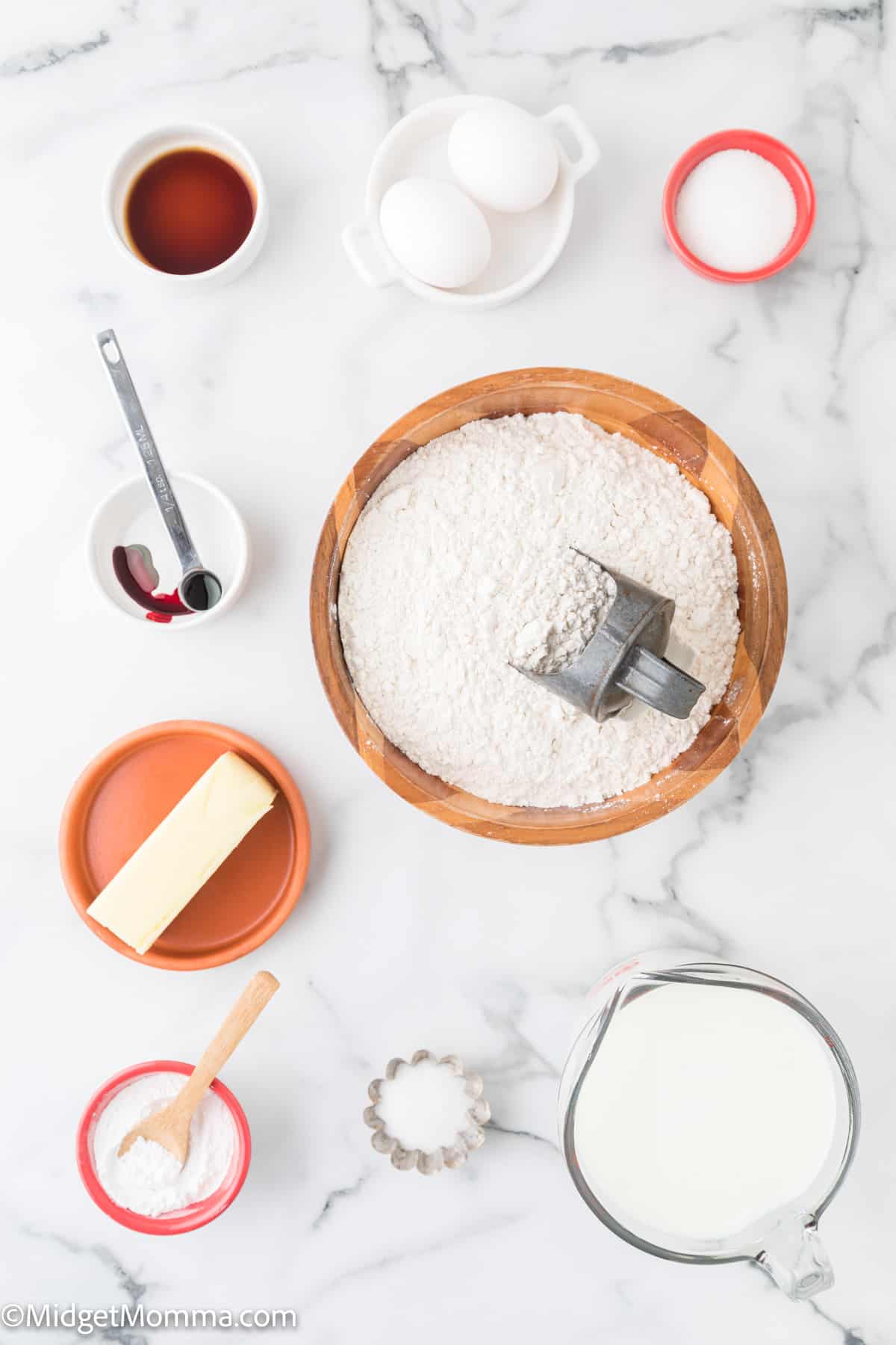 Valentine's Day Heart Shaped Pancakes ingredients