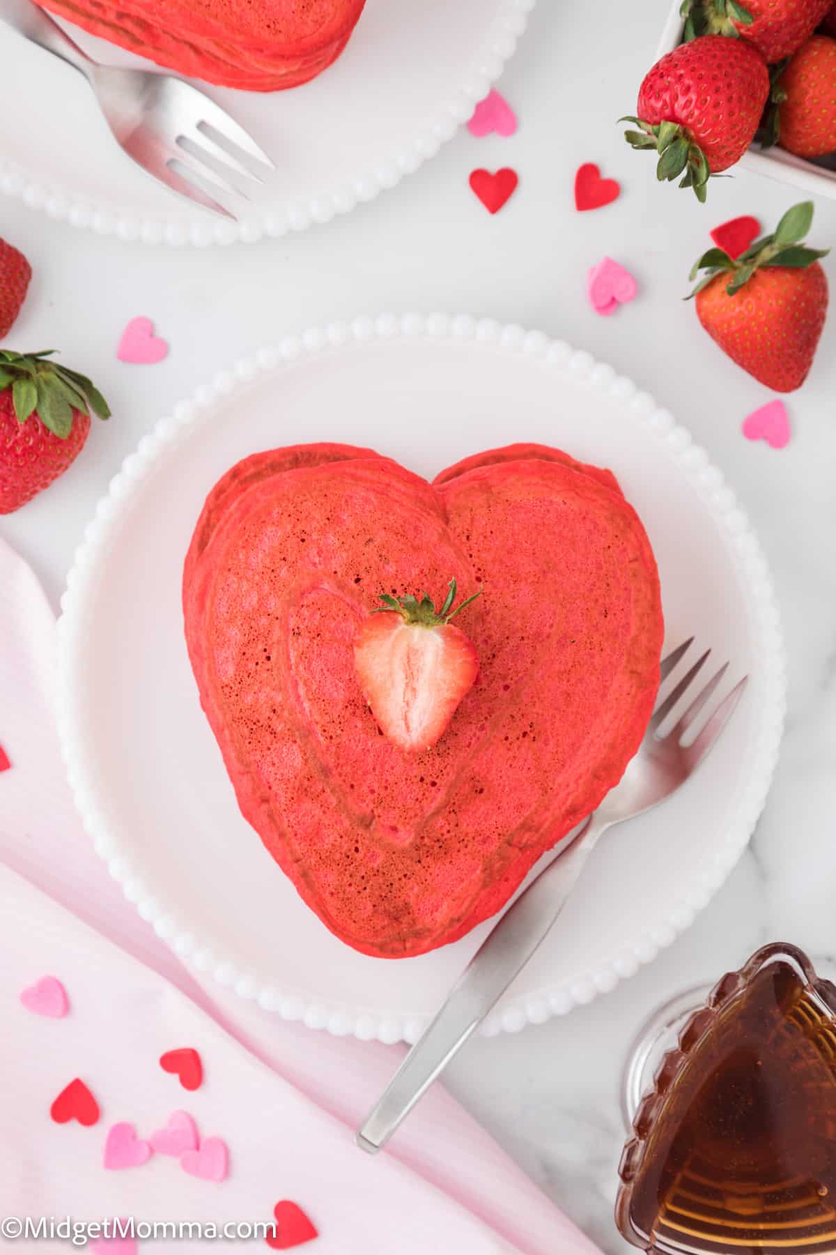 Valentine's Day Heart Shaped Pancakes