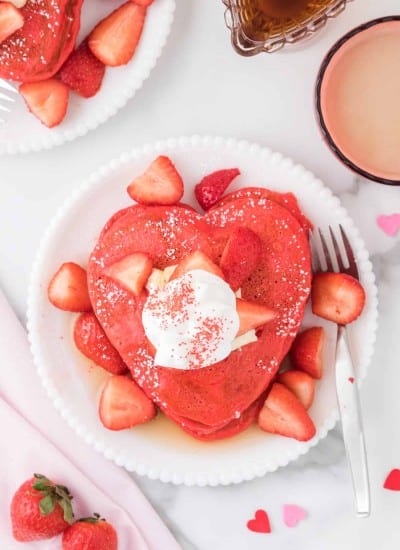 Valentine's Day Heart Shaped Pancakes