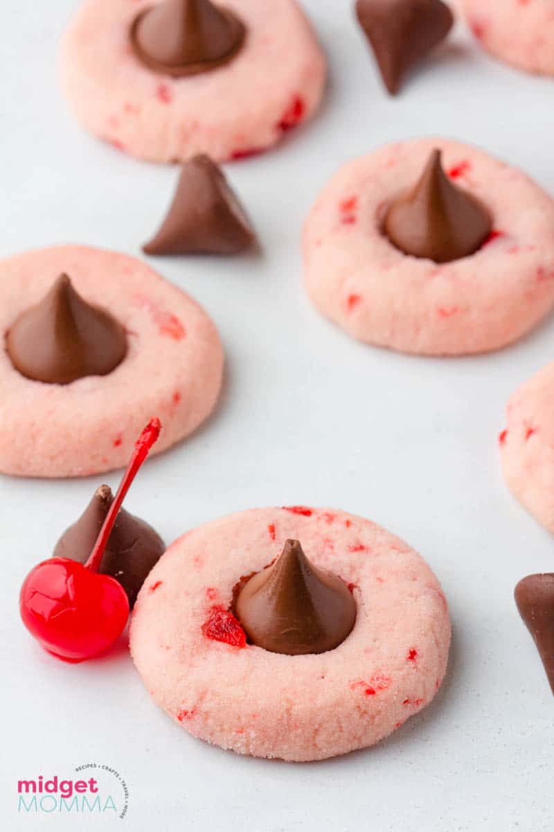 Cherry Kiss Cookies (Cherry Blossom Cookies) • MidgetMomma