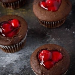 chocolate cherry cupcakes