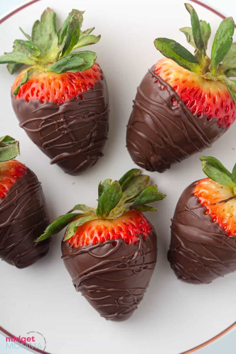 dark chocolate covered strawberries close up shot