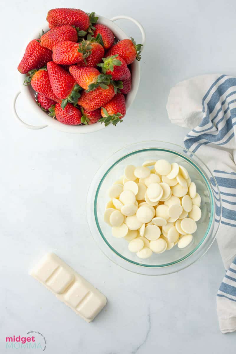 White Chocolate Covered Strawberries  ingredients