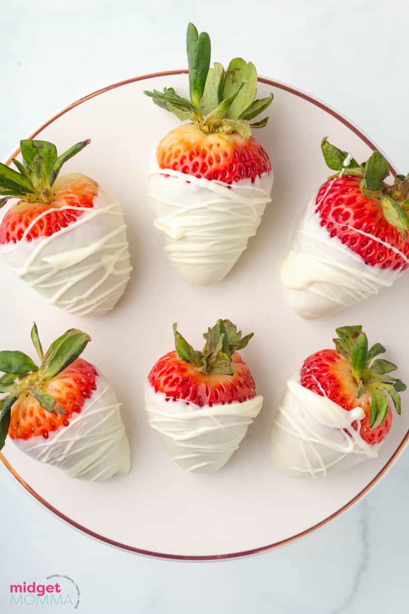 White Chocolate Covered Strawberries close up photo