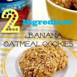 These 2 Ingredient Banana Oatmeal Cookies are super easy to make. Your kids would love to get in the kitchen to help you make them and eat them.