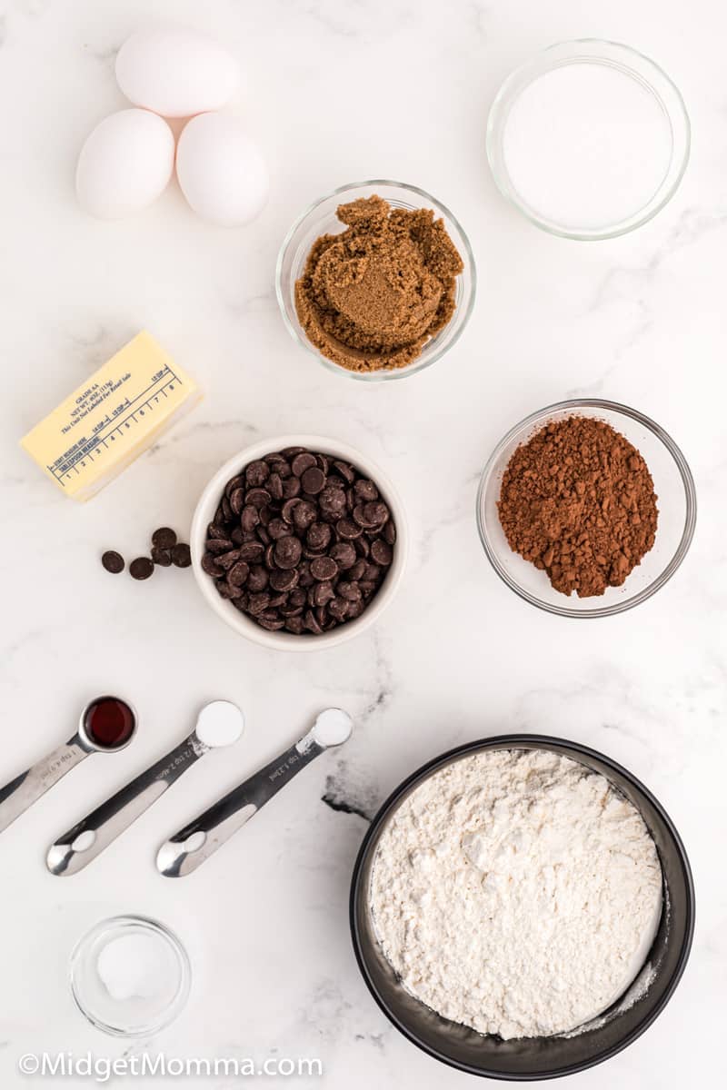 Chocolate Brownie Cookies ingredients