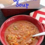 This Crock Pot Vegetable Beef Soup is easy to make and it tastes great. It has the full rich flavor from the broth with the great texture with the veggies.