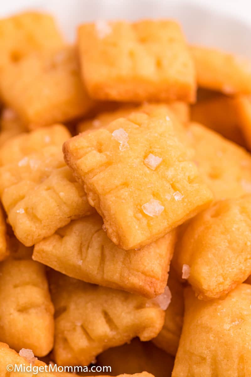 close up photo of Homemade Cheez-Its Crackers