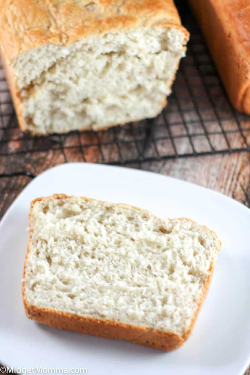 homemade white bread on a plate