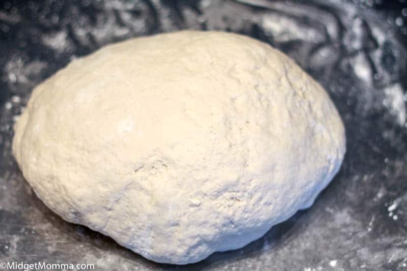 Ball of white bread dough