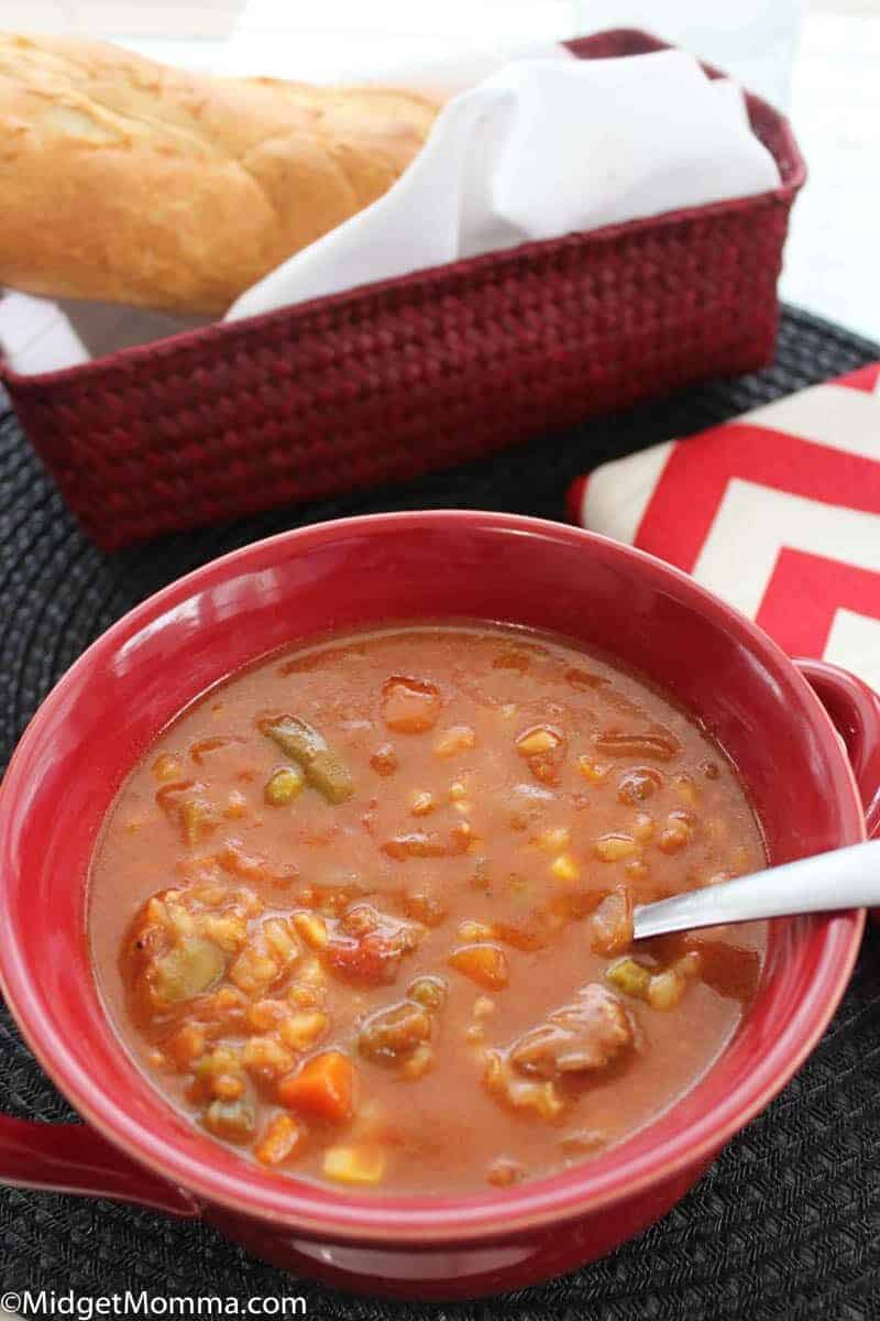 Slow cooker Vegetable Beef Soup