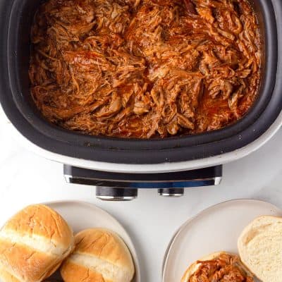 slow cooker pulled pork in the slow cooker