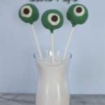 Mike is the easiest charter to make because he is a round ball with a giant eye. They are simple to make with white chocolate and chocolate chips.