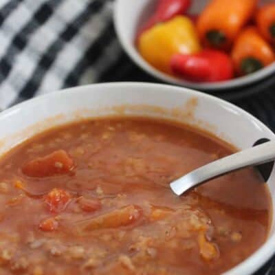 Slowcooker Stuffed Pepper Soup