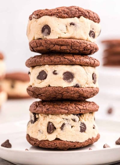 close up photo of Brownie Cookie Sandwich