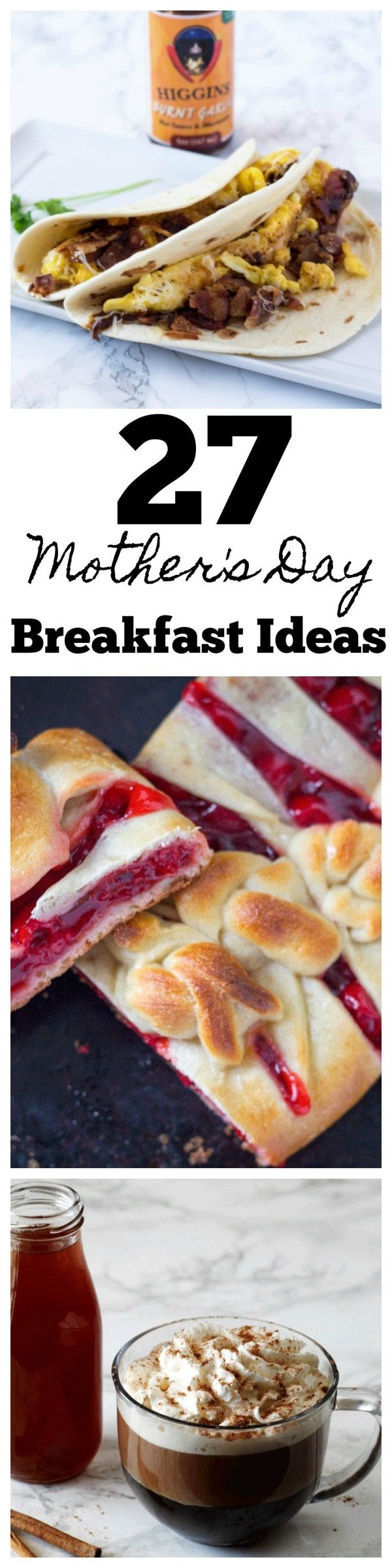 27 Mother's Day Breakfast Ideas. Don't be stuck on what to make mom for breakfast on Mother's Day with this list of Mother's Day Breakfast Recipes. You can easily give Mom breakfast in bed with some tasty treats! #Mothersday #breakfast #breaakfastinbed