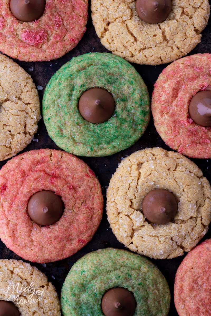 Christmas Peanut Butter Blossom Cookies