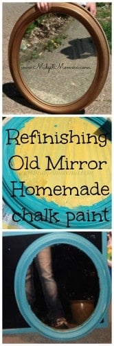 refinishing old mirror with homemade chalk paint.jpg