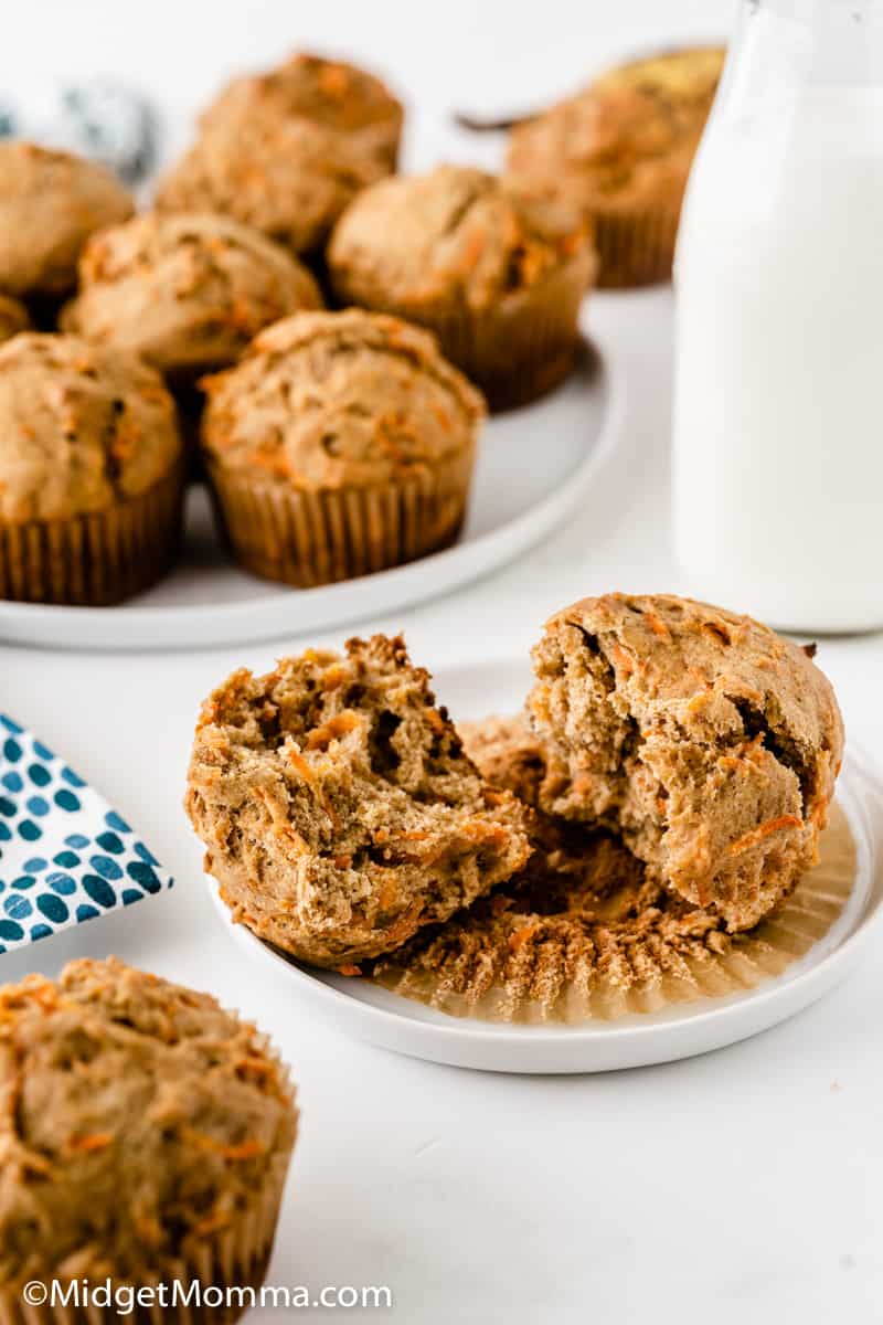 cut in half Banana Carrot Muffin