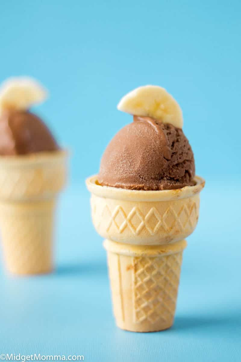 Chocolate Peanut butter ice cream in a cone