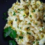 macaroni salad with eggs
