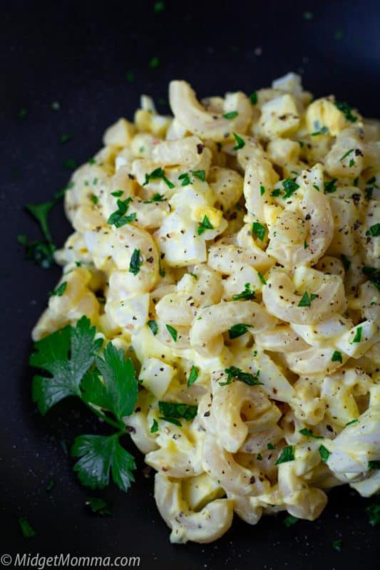 macaroni salad with eggs