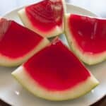 This fun treat is great for any party or picnic. Watermelon Jell-o is made to look like you are eating a normal piece of watermelon.