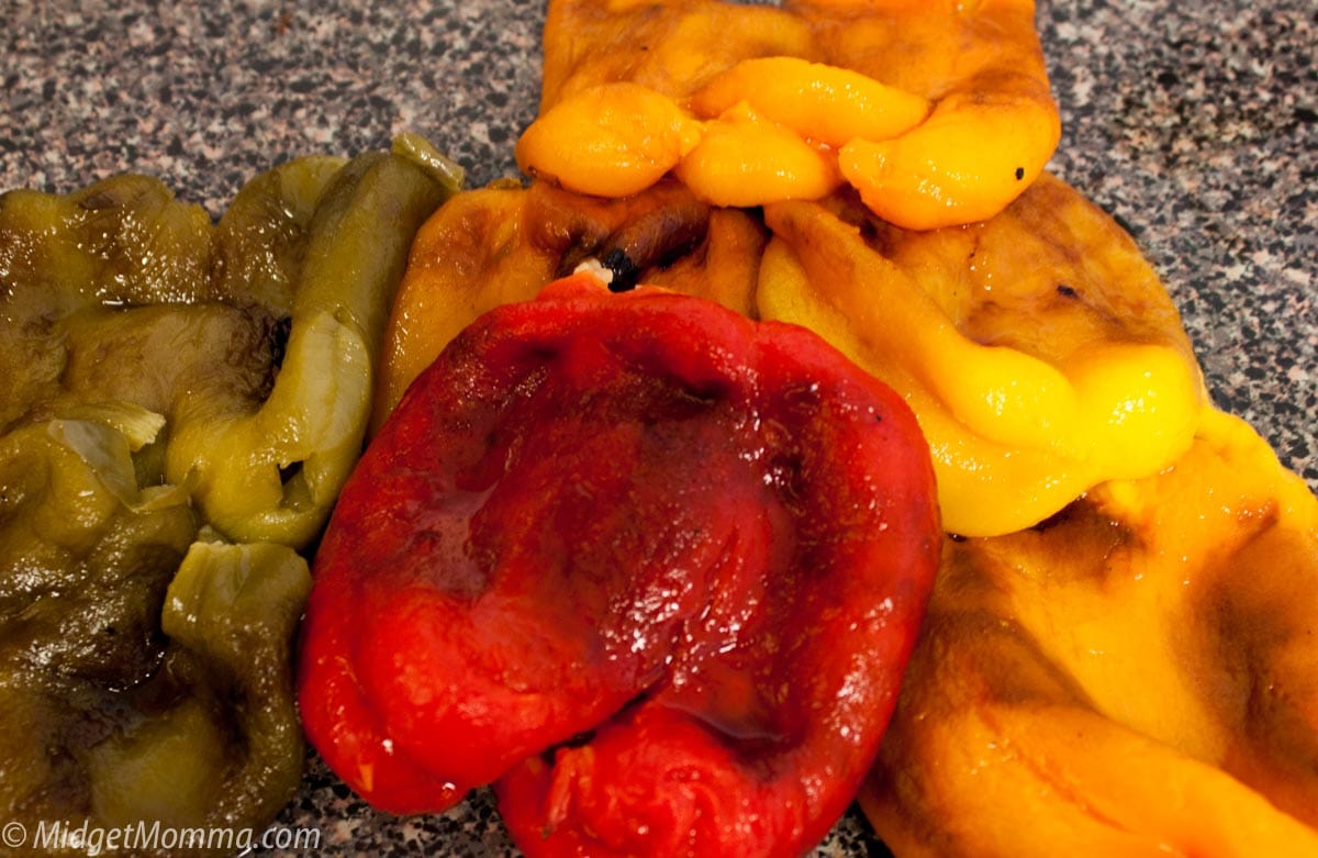 Roasting peppers in the oven