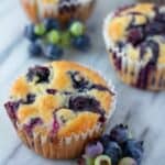 blueberry muffins with fresh blueberries