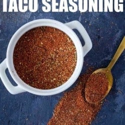 This easy homemade Taco seasoning is the perfect way to spice up your chicken or beef when making tacos. This is THE BEST homemade taco seasoning! Once you make this homemade Taco Seasoning you will never buy the store bought taco seasoning again! #Taco #Chicken #Beef #TacoSeasoning #HomemadeTaco #HomemadeSesoning