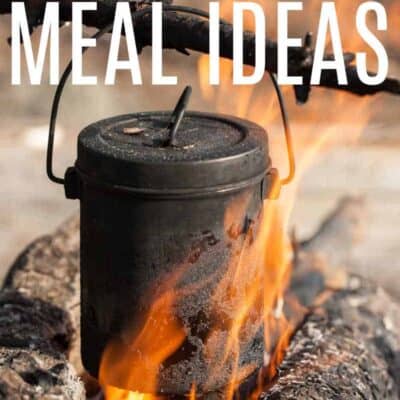 CAMPING MEAL IDEAS - Tourist kettle on a fire close up