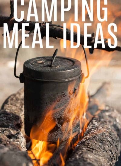 CAMPING MEAL IDEAS - Tourist kettle on a fire close up