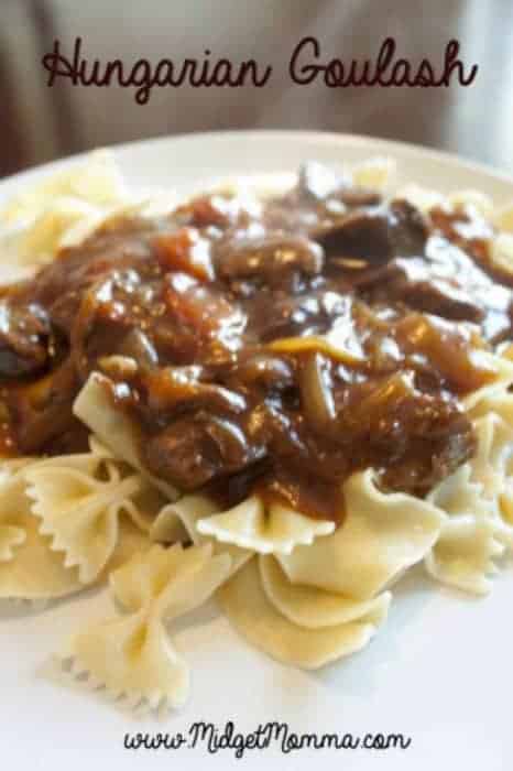 Crock Pot Hungarian Goulash is so easy to make and a perfect dinner recipe. Put in the slowcooker in the morning, cook all day and dinner will be ready