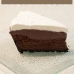 Mississippi Mud Pie made with homemade chocolate pudding, homemade chocolate cake and home made whipped cream! It is so rich and creamy.