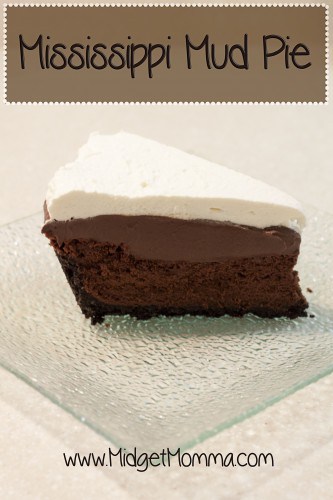 Mississippi Mud Pie made with homemade chocolate pudding, homemade chocolate cake and home made whipped cream! It is so rich and creamy.